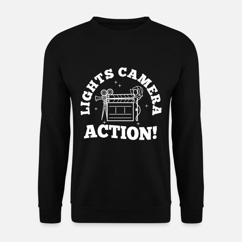 Lights camera action - Unisex Sweatshirt - black