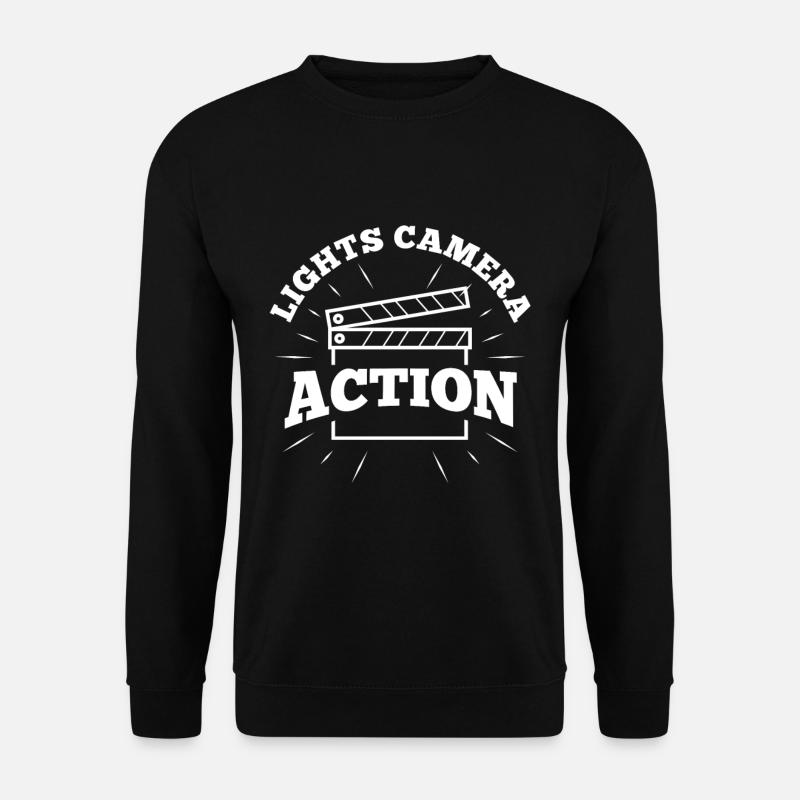 Lights camera action - Unisex Sweatshirt - black