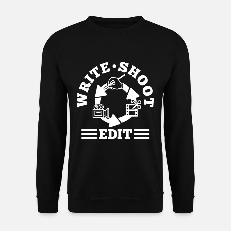 Write Shoot Edit Repeat - Unisex Sweatshirt - black