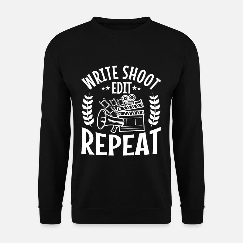 Write Shoot Edit Repeat - Unisex Sweatshirt - black