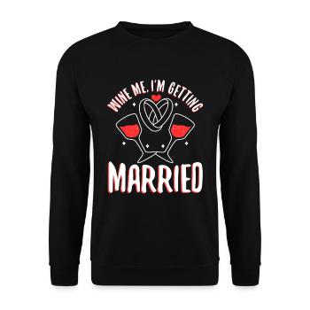 Je me marie - Sweat-shirt Unisexe - noir - Devant - Alina (178cm) & Michal (187cm)