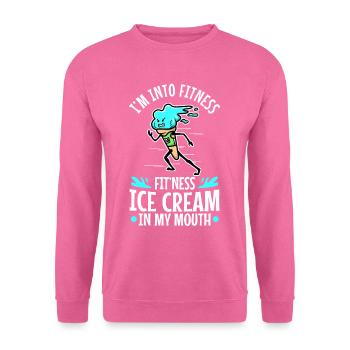 Im into fitness ice cream - Unisex Pullover - Pink - Vorne