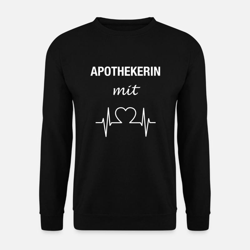 Pharmacist with heart Pharmacist - Unisex Sweatshirt - black