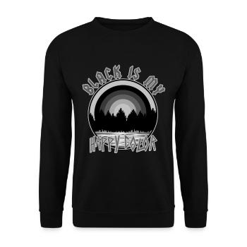 Black Is My Happy Color - Unisex Sweatshirt - black - Front - Alina (178cm) & Michal (187cm)