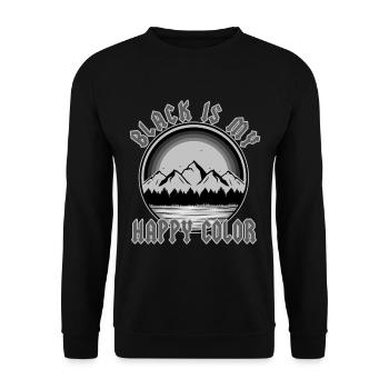 Black Is My Happy Color - Unisex Sweatshirt - black - Front - Alina (178cm) & Michal (187cm)