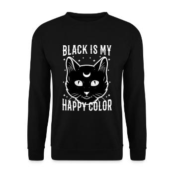 Black Is My Happy Color - Unisex Sweatshirt - black - Front - Alina (178cm) & Michal (187cm)