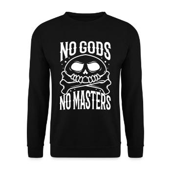 No Gods No Masters - Unisex Sweatshirt - black - Front - Alina (178cm) & Michal (187cm)