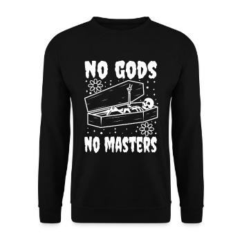 No Gods No Masters - Unisex Sweatshirt - black - Front - Alina (178cm) & Michal (187cm)