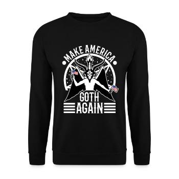 Make america goth again - Unisex Sweatshirt - black - Front - Alina (178cm) & Michal (187cm)