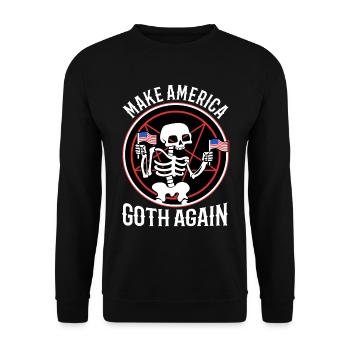 Make america goth again - Unisex Pullover - Schwarz - Vorne - Alina (178cm) & Michal (187cm)