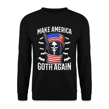 Make america goth again - Unisex Pullover - Schwarz - Vorne - Alina (178cm) & Michal (187cm)