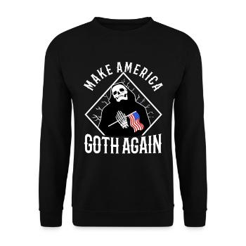 Make america goth again - Unisex Pullover - Schwarz - Vorne - Alina (178cm) & Michal (187cm)