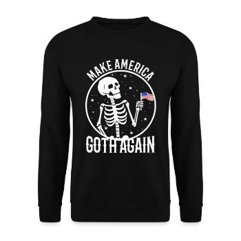 Make america goth again - Unisex Pullover - Schwarz - Vorne - Alina (178cm) & Michal (187cm)