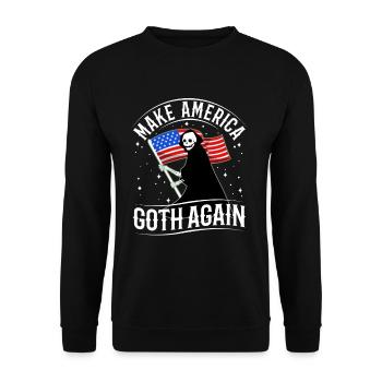 Make america goth again - Unisex Pullover - Schwarz - Vorne - Alina (178cm) & Michal (187cm)