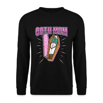 Maman gothique - Sweat-shirt Unisexe - noir - Devant - Alina (178cm) & Michal (187cm)
