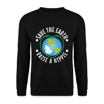 Un peu hippie Un petit capot - Sweat-shirt Unisexe - noir - Devant - Alina (178cm) & Michal (187cm)
