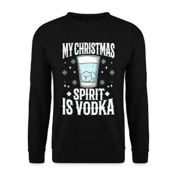 Mon de Noël est la vodka - Sweat-shirt Unisexe - noir - Devant - Alina (178cm) & Michal (187cm)