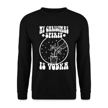 Mon de Noël est la vodka - Sweat-shirt Unisexe - noir - Devant - Alina (178cm) & Michal (187cm)
