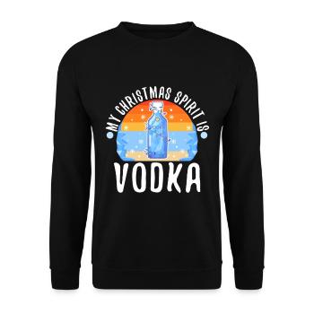 Mon de Noël est la vodka - Sweat-shirt Unisexe - noir - Devant - Alina (178cm) & Michal (187cm)