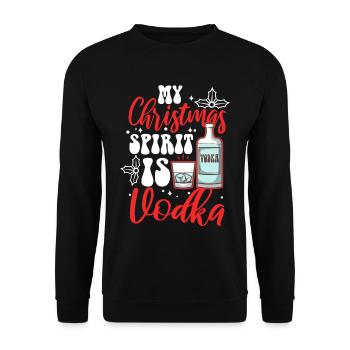 Mon de Noël est la vodka - Sweat-shirt Unisexe - noir - Devant - Alina (178cm) & Michal (187cm)