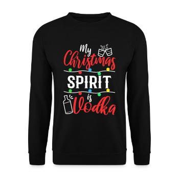 Mon de Noël est la vodka - Sweat-shirt Unisexe - noir - Devant - Alina (178cm) & Michal (187cm)