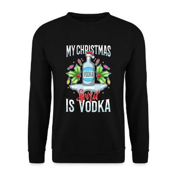 Mon de Noël est la vodka - Sweat-shirt Unisexe - noir - Devant - Alina (178cm) & Michal (187cm)