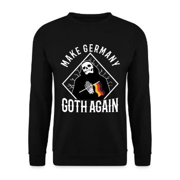 Make Germany goth again - Unisex Sweatshirt - black - Front - Alina (178cm) & Michal (187cm)