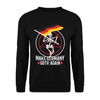 Make Germany goth again - Unisex Pullover - Schwarz - Vorne - Alina (178cm) & Michal (187cm)