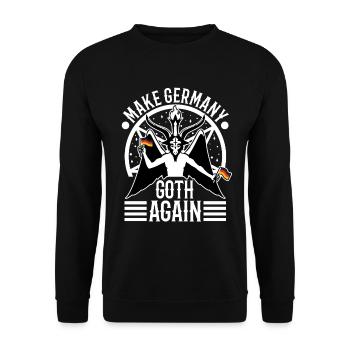 Make Germany goth again - Unisex Sweatshirt - black - Front - Alina (178cm) & Michal (187cm)