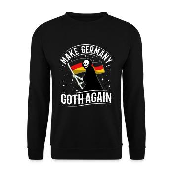 Make Germany goth again - Unisex Sweatshirt - black - Front - Alina (178cm) & Michal (187cm)
