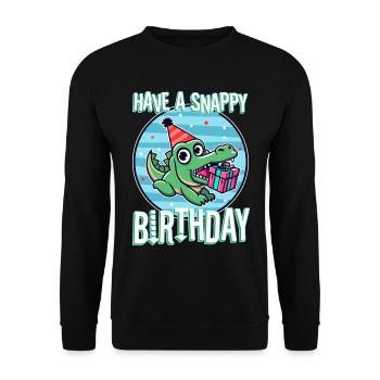 Passez un anniversaire mémorable - Sweat-shirt Unisexe - noir - Devant - Alina (178cm) & Michal (187cm)