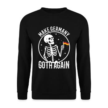 Make Germany goth again - Unisex Sweatshirt - black - Front - Alina (178cm) & Michal (187cm)