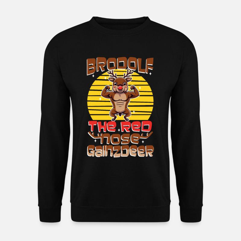 Brodolf The Red Nose Gainzdeer - Unisex Sweatshirt - black