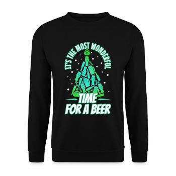 It's the most Wonderful time for a Beer - Unisex Pullover - Schwarz - Vorne - Alina (178cm) & Michal (187cm)