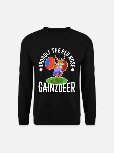 Brodolf The Red Nose Gainzdeer - Unisex Sweatshirt - black