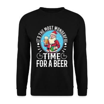 It's the most Wonderful time for a Beer - Unisex Pullover - Schwarz - Vorne - Alina (178cm) & Michal (187cm)