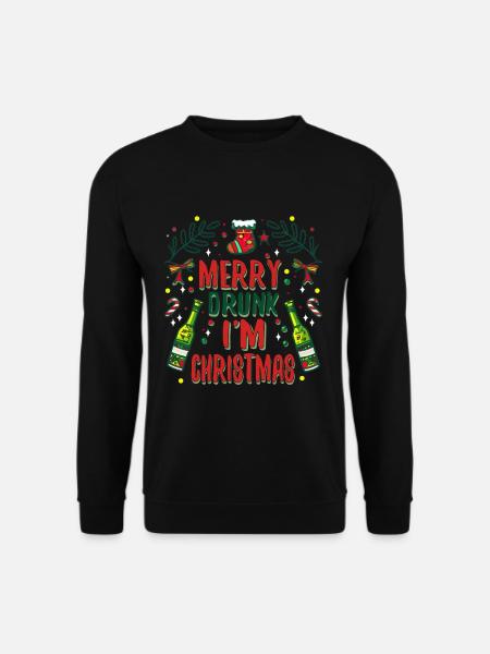 Merry Drunk In Christmas - Unisex Sweatshirt - black