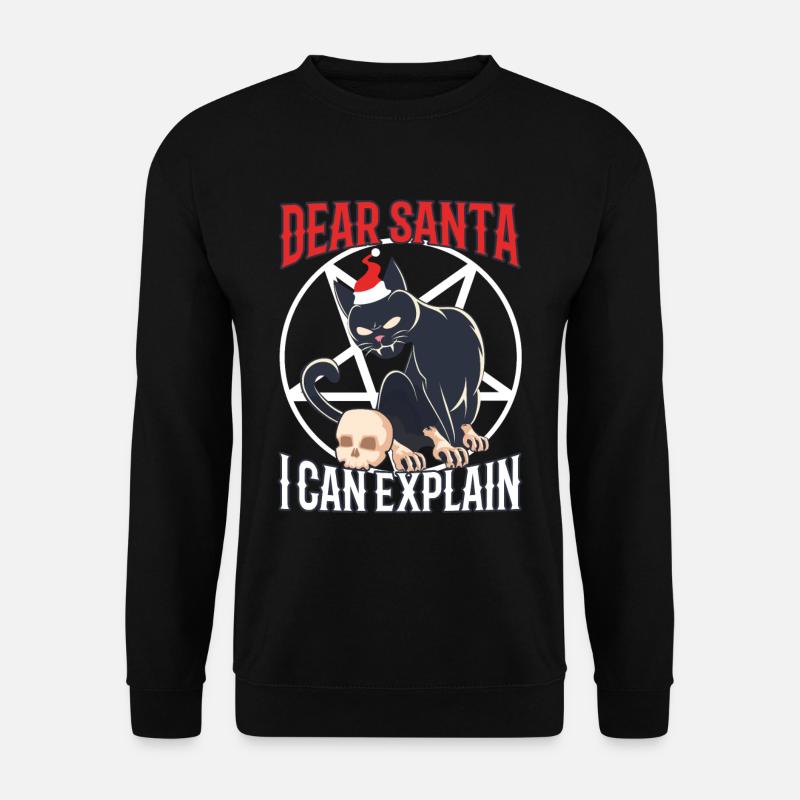Dear santa i can explain - Unisex Pullover - Schwarz