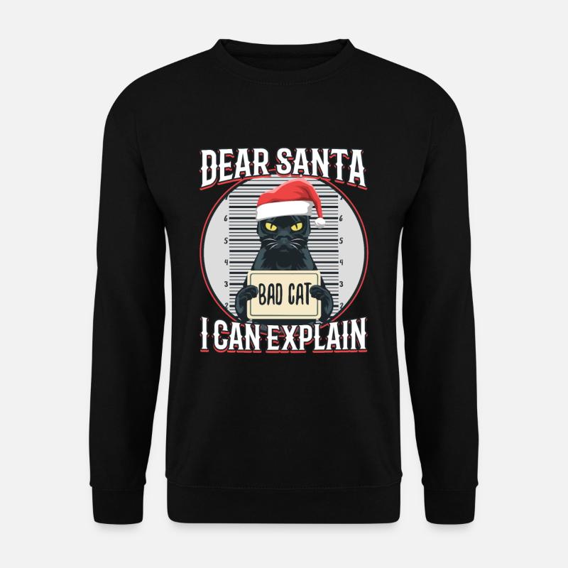 Dear santa i can explain - Unisex Pullover - Schwarz