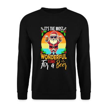 It's the most Wonderful time for a Beer - Unisex Pullover - Schwarz - Vorne - Alina (178cm) & Michal (187cm)