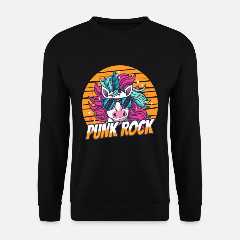 Punk Rock Unicorn - Unisex Pullover - Schwarz
