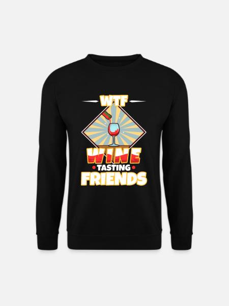 WTF Wine Tasting Friends - Unisex Sweatshirt - black