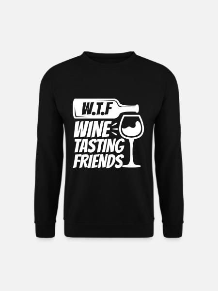 WTF Wine Tasting Friends - Unisex Sweatshirt - black