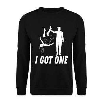 I Got One Bräutigam - Unisex Pullover - Schwarz - Vorne - Alina (178cm) & Michal (187cm)
