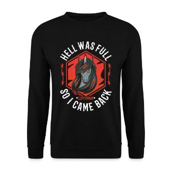 L’enfer était plein alors je suis revenu - Lifeerror - Sweat-shirt Unisexe - noir - Devant - Alina (178cm) & Michal (187cm)