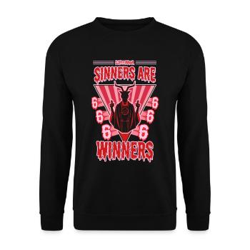 Sinners are Winners - Lifeerror - Unisex Sweatshirt - black - Front - Alina (178cm) & Michal (187cm)