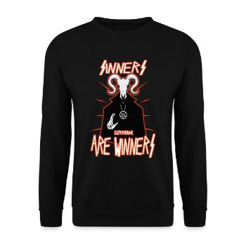 Sinners are Winners - Lifeerror - Unisex Sweatshirt - black - Front - Alina (178cm) & Michal (187cm)