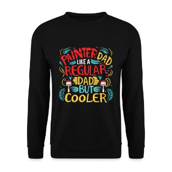 Papa peintre comme un papa normal mais plus cool - Sweat-shirt Unisexe - noir - Devant - Alina (178cm) & Michal (187cm)