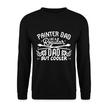 Papa peintre comme un papa normal mais plus cool - Sweat-shirt Unisexe - noir - Devant - Alina (178cm) & Michal (187cm)