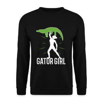 Gator Girl - Unisex Pullover - Schwarz - Vorne - Alina (178cm) & Michal (187cm)